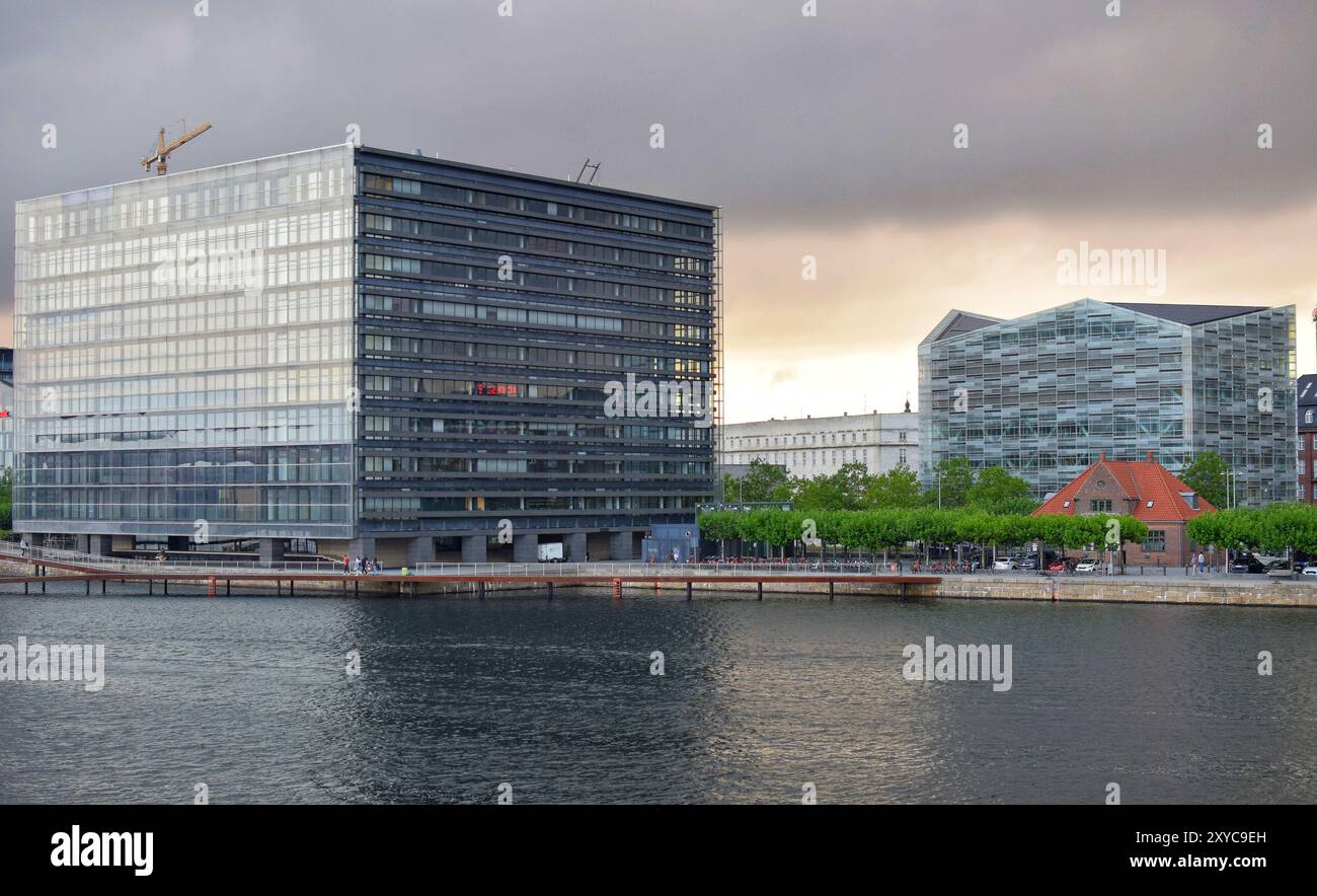 Copenaghen, Danimarca. 28 agosto 2024. Vista di Copenaghen al tramonto. Paesaggio urbano di Copenaghen. Foto Stock