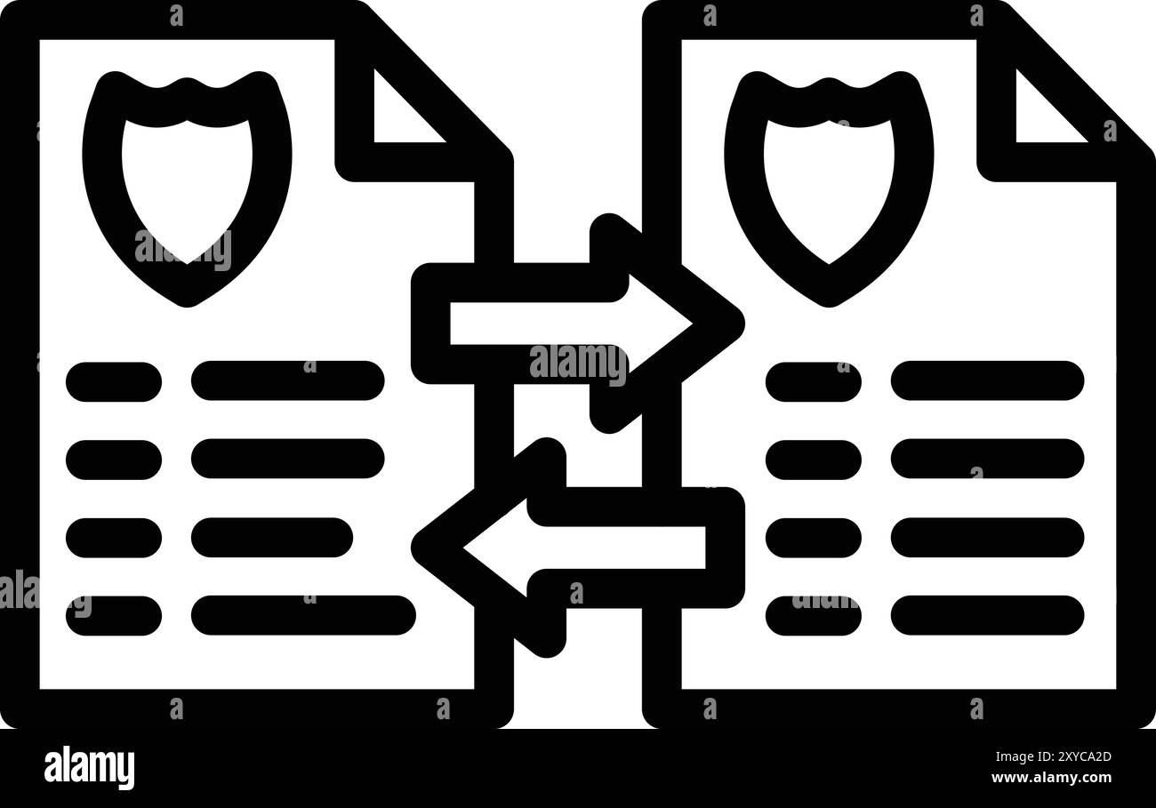 Illustrazione di progettazione dell'icona del vettore di trasferimento dati Illustrazione Vettoriale