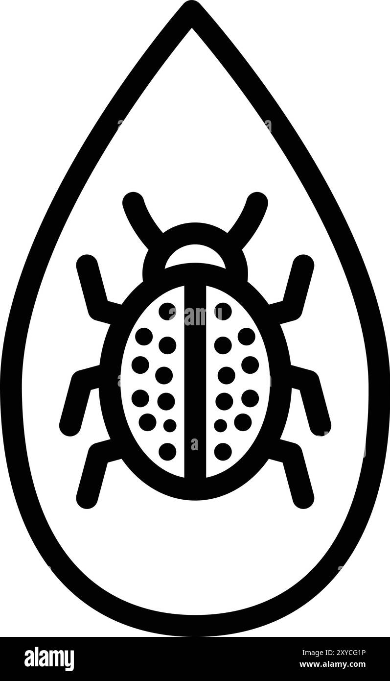 Illustrazione di progettazione dell'icona del vettore Ladybug Illustrazione Vettoriale