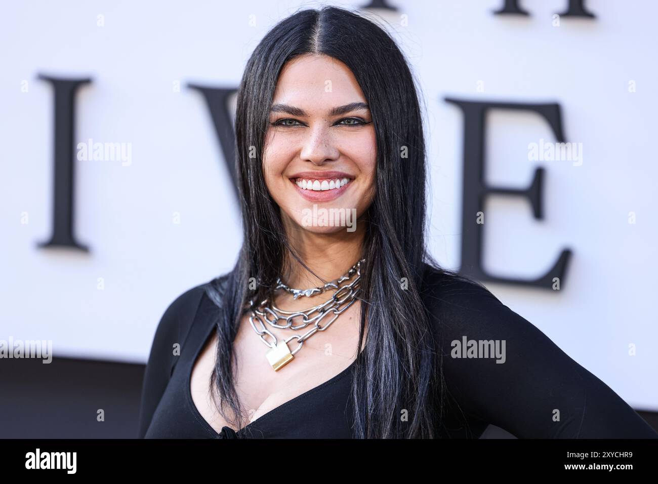 Hollywood, Stati Uniti. 28 agosto 2024. HOLLYWOOD, LOS ANGELES, CALIFORNIA, USA - AGOSTO 28: Jess Adams arriva alla premiere di Los Angeles di "The Deliverance" di Netflix, tenutasi al Netflix Tudum Theater il 28 agosto 2024 a Hollywood, Los Angeles, California, Stati Uniti. (Foto di Xavier Collin/Image Press Agency) credito: Image Press Agency/Alamy Live News Foto Stock