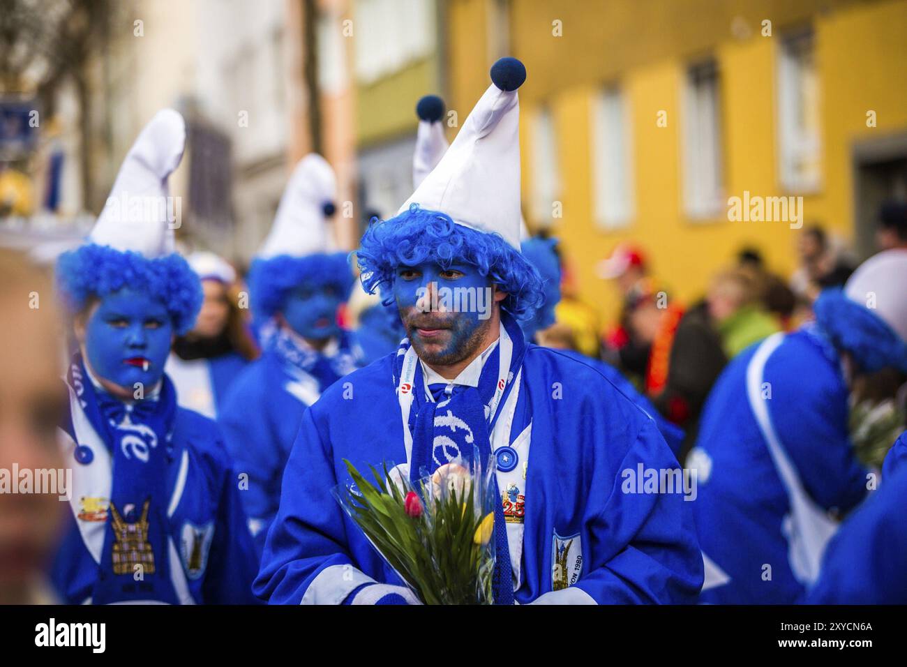 COLONIA, GERMANIA, 04 marzo: Partecipanti alla sfilata di Carnevale del 4 marzo 2014 a Colonia, Germania, Europa Foto Stock
