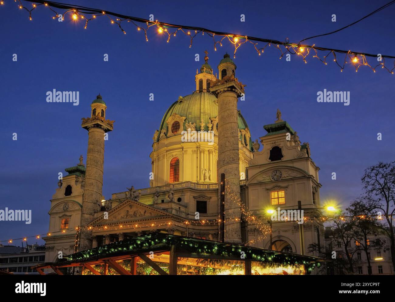 Mercato di Natale di Vienna Piazza Carlo, mercato di natale di Vienna Piazza Carlo 02 Foto Stock