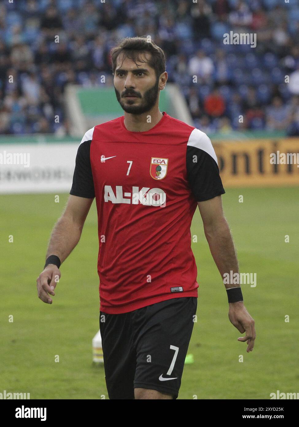 Il calciatore turco Halil Altintop dell'FC Augsburg DFB 1. Stagione di Fussball-Bundesliga 2014/15 il calciatore turco Halil Altintop dell'FC Augsbu Foto Stock