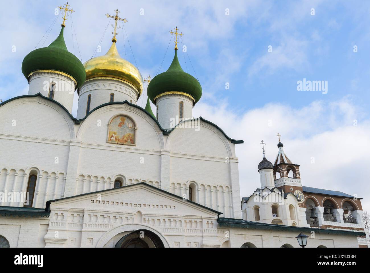 La Cattedrale della Trasfigurazione nel monastero di Sant'Eutimio a Suzdal fu costruita nel XVI secolo. Anello d'oro della Russia Foto Stock