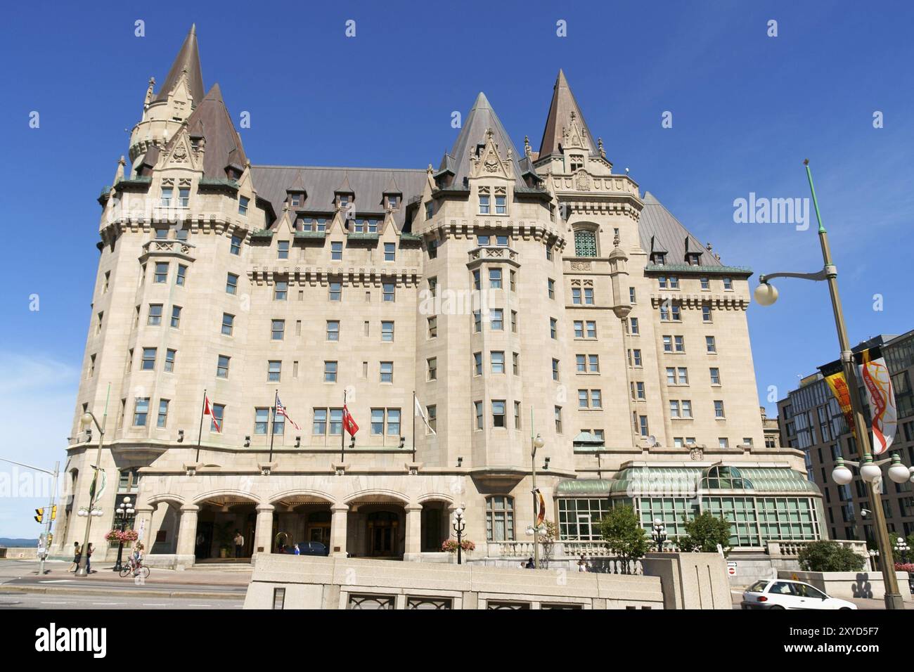 Ottawa, Canada, 8 agosto 2008: Chateau Laurier Hotel a Ottawa. Questo hotel simile a un castello prende il nome da Sir Wilfred Laurier, primo ministro Foto Stock