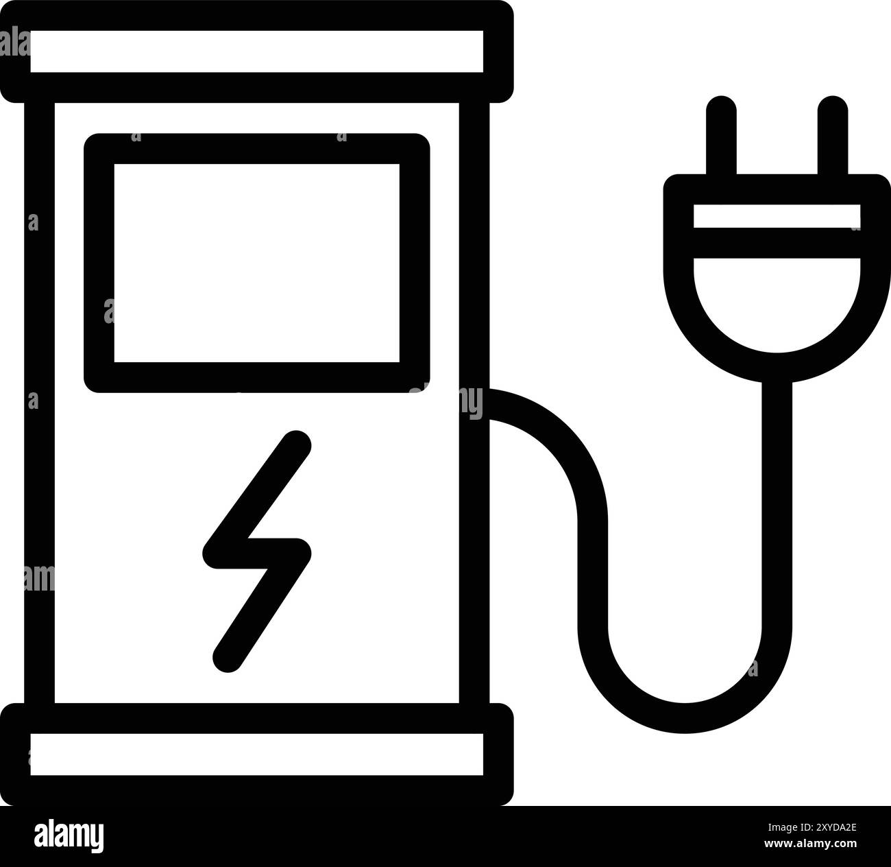 Illustrazione del design dell'icona vettoriale della stazione di ricarica Illustrazione Vettoriale
