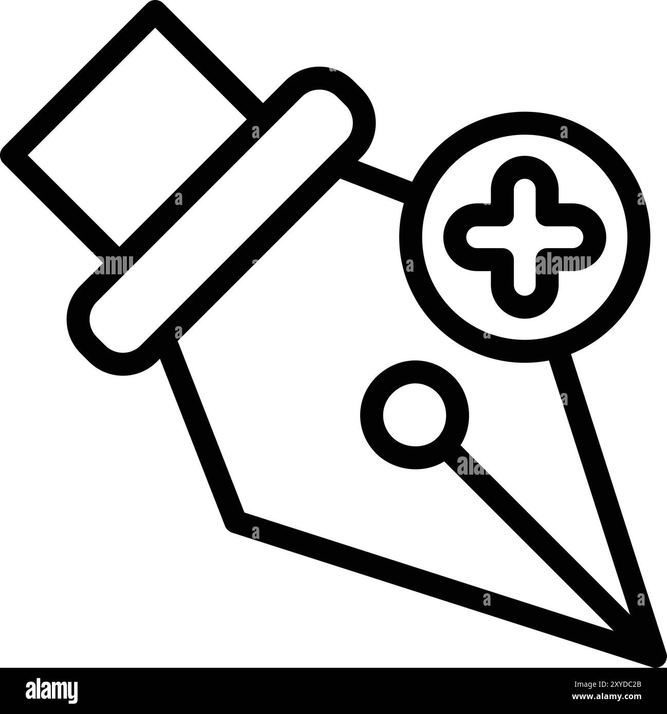 Illustrazione di progetto dell'icona del vettore di ancoraggio Illustrazione Vettoriale