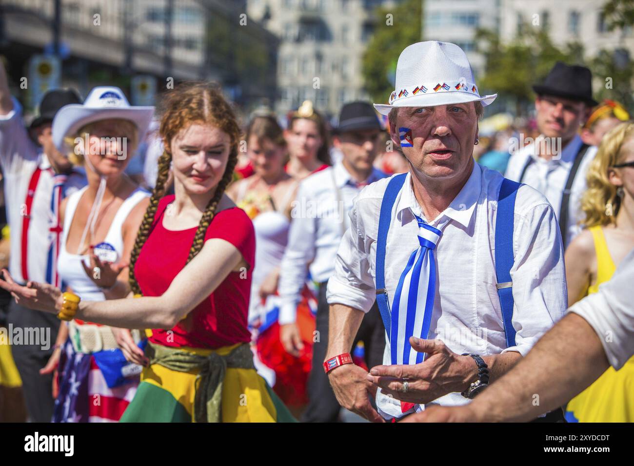 BERLINO, 08 GIUGNO: Partecipanti al Carnevale delle Culture. 8 giugno 2014 a Berlino, Germania, Europa Foto Stock