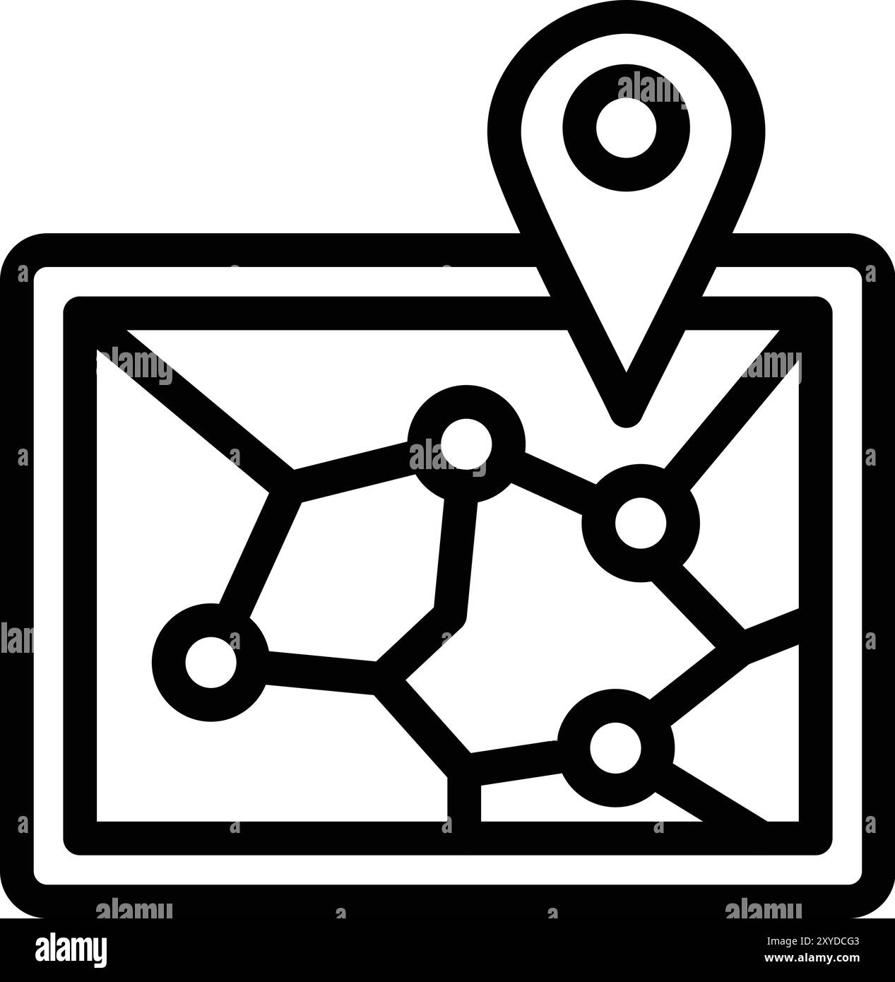 Illustrazione disegno icona vettoriale mappa ferroviaria Illustrazione Vettoriale