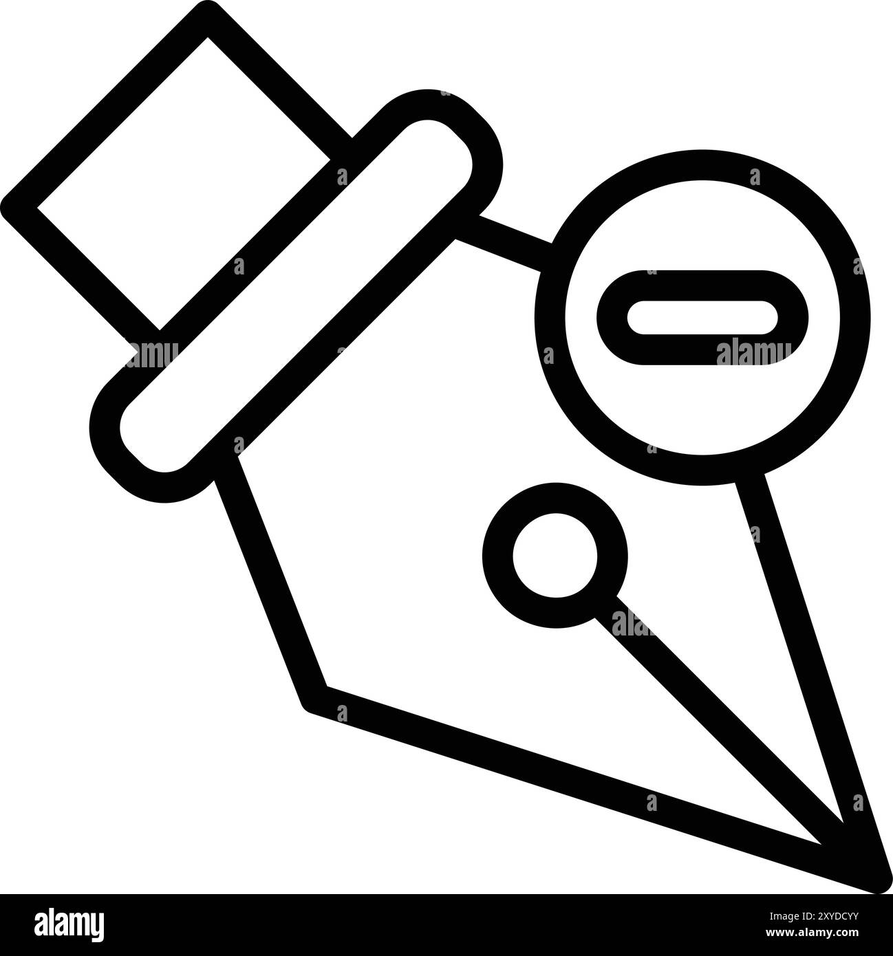 Eliminare l'illustrazione di progetto dell'icona del vettore di ancoraggio Illustrazione Vettoriale