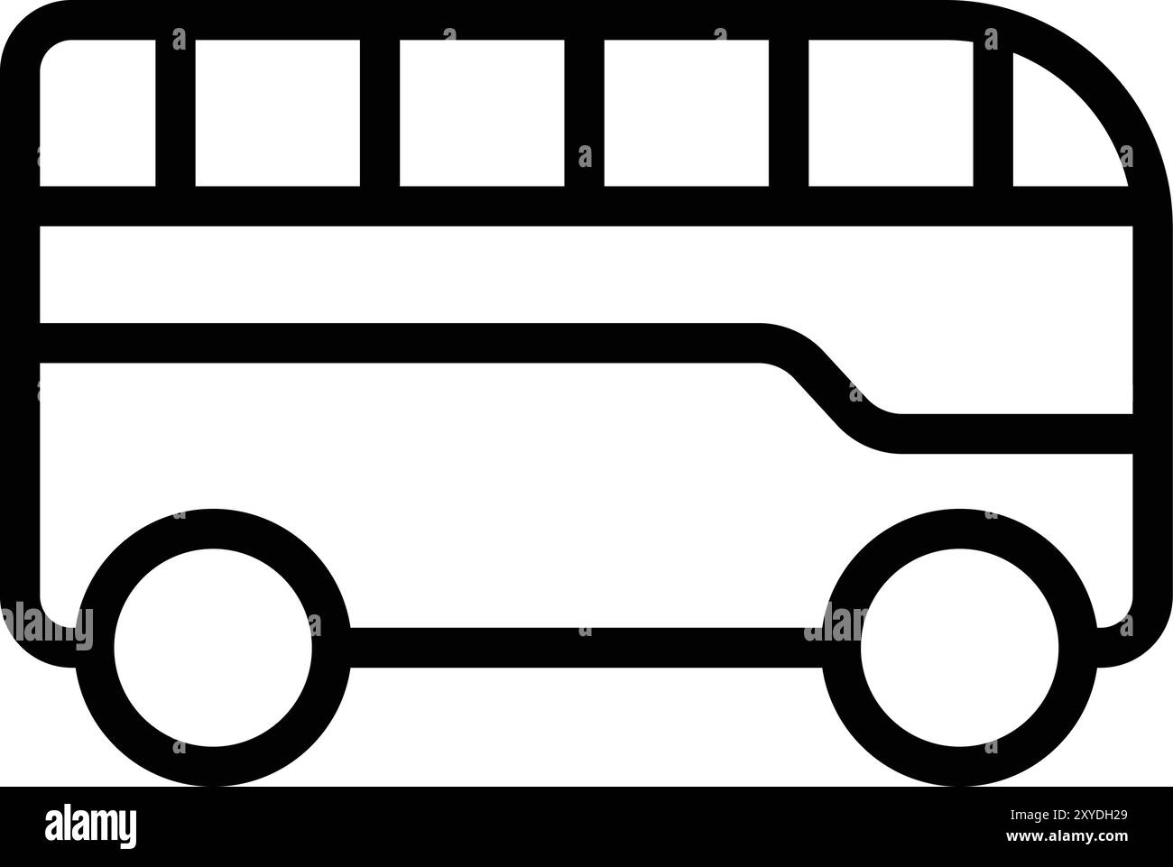 Illustrazione della progettazione dell'icona del vettore bus Illustrazione Vettoriale