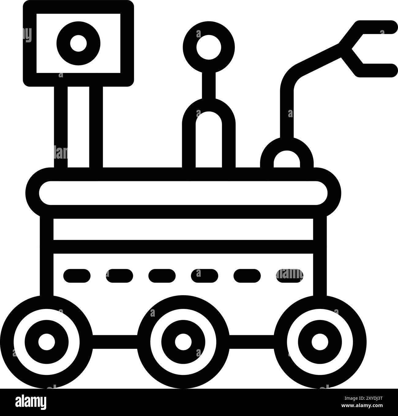 Illustrazione del design dell'icona del vettore Mars rover Illustrazione Vettoriale