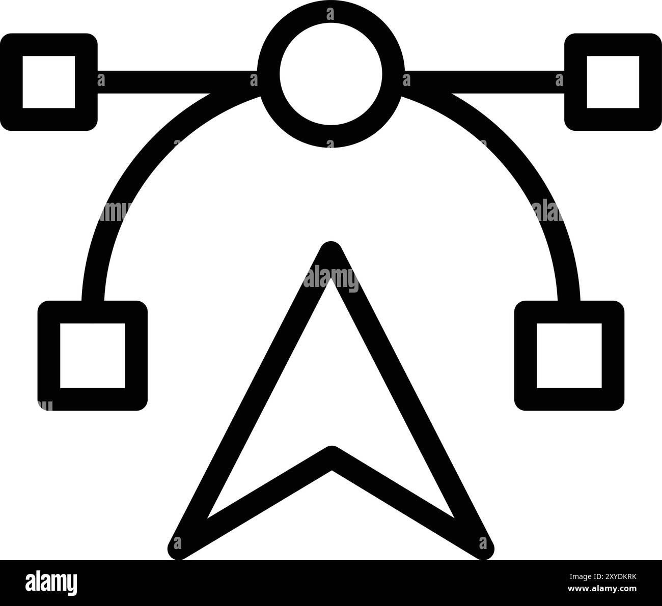 Illustrazione del progetto dell'icona vettoriale dello strumento di ancoraggio Illustrazione Vettoriale