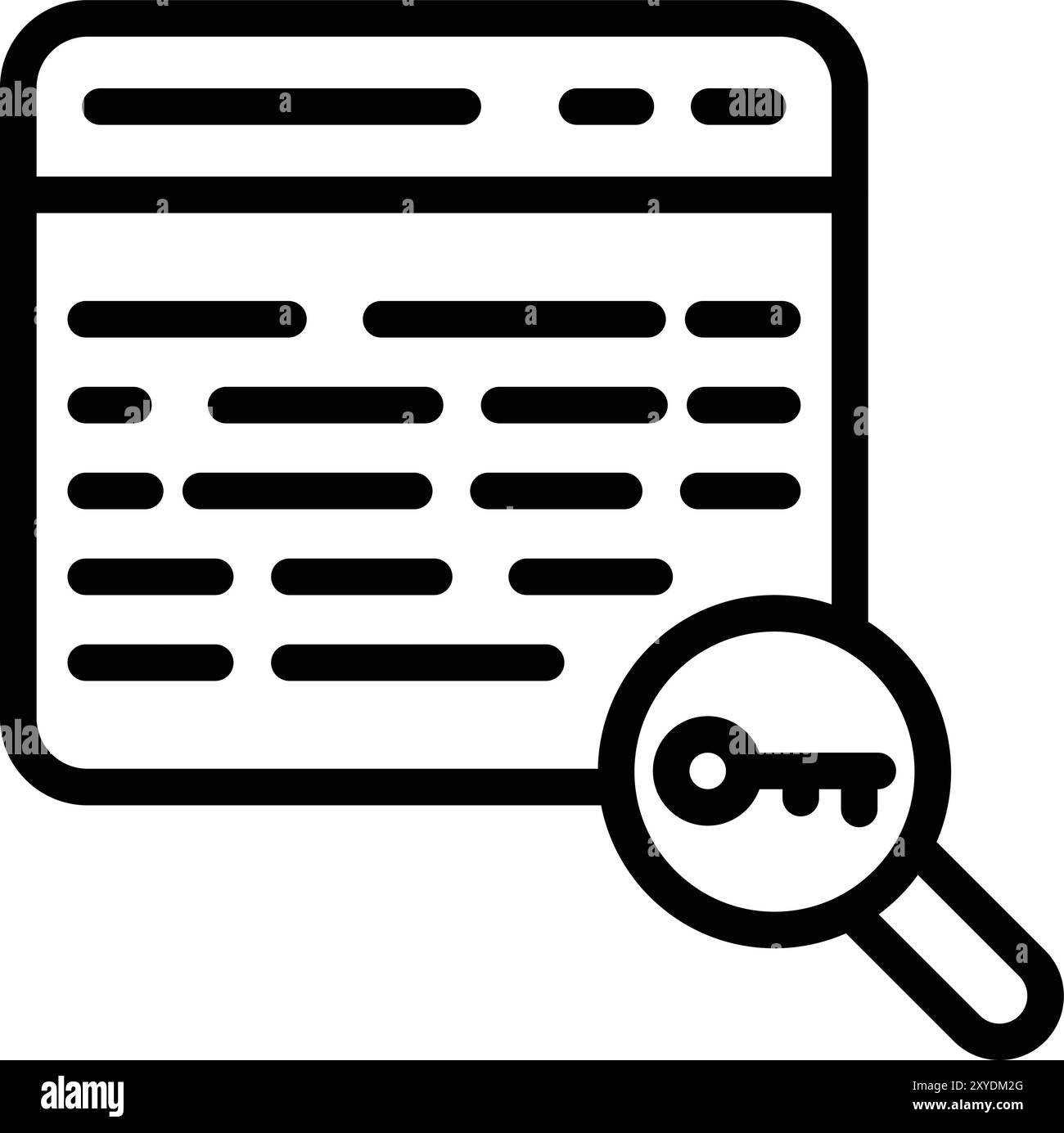 Illustrazione di progettazione dell'icona vettoriale della parola chiave Illustrazione Vettoriale