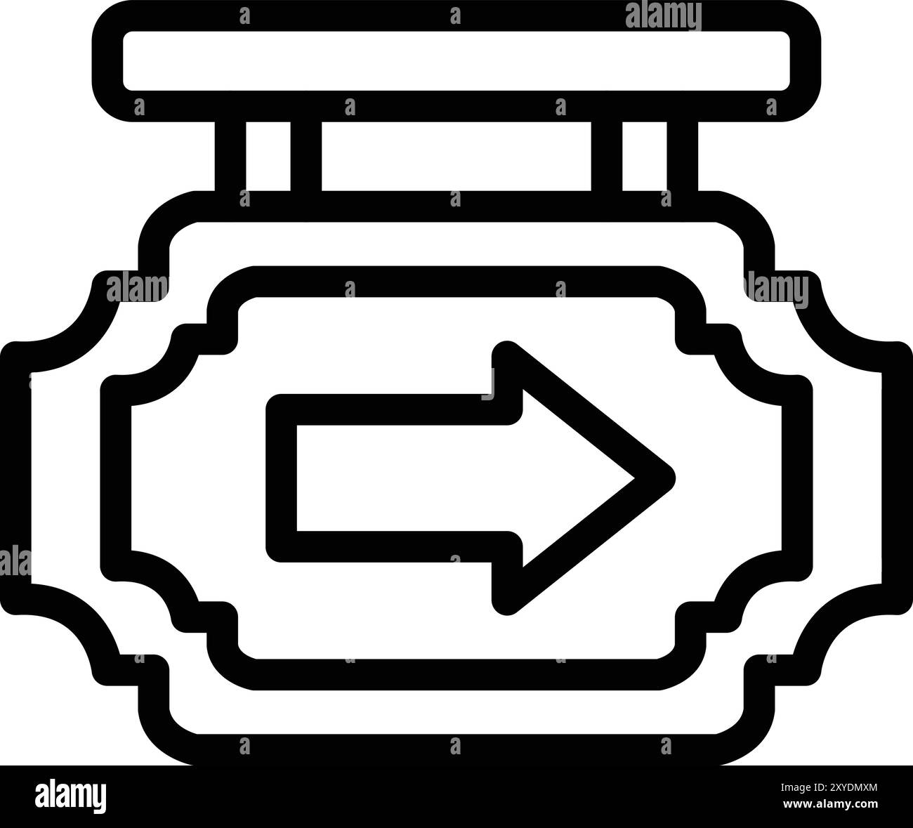 Illustrazione del disegno dell'icona del vettore del segnale di reparto Illustrazione Vettoriale
