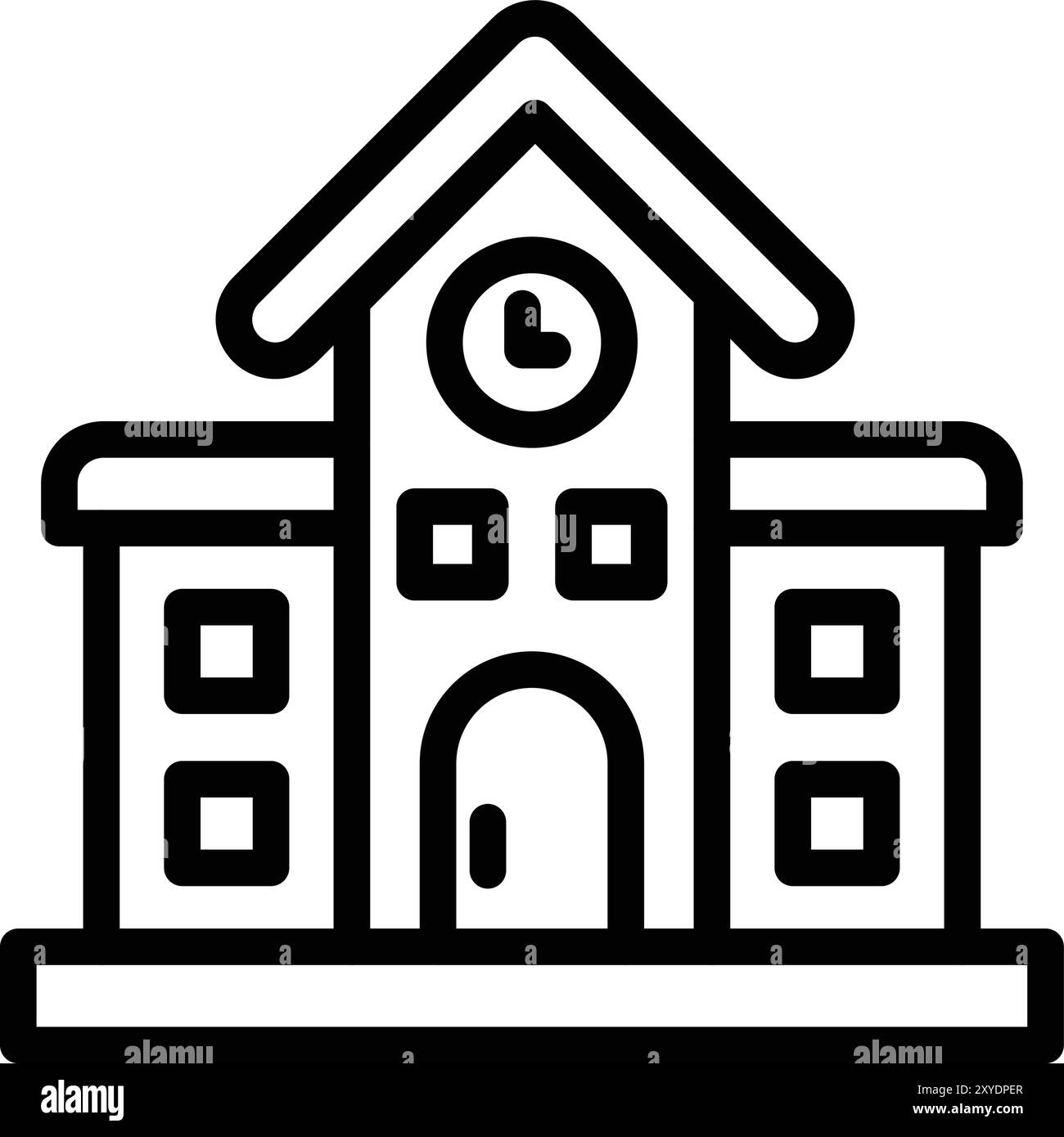 Illustrazione del design dell'icona vettoriale della stazione ferroviaria Illustrazione Vettoriale