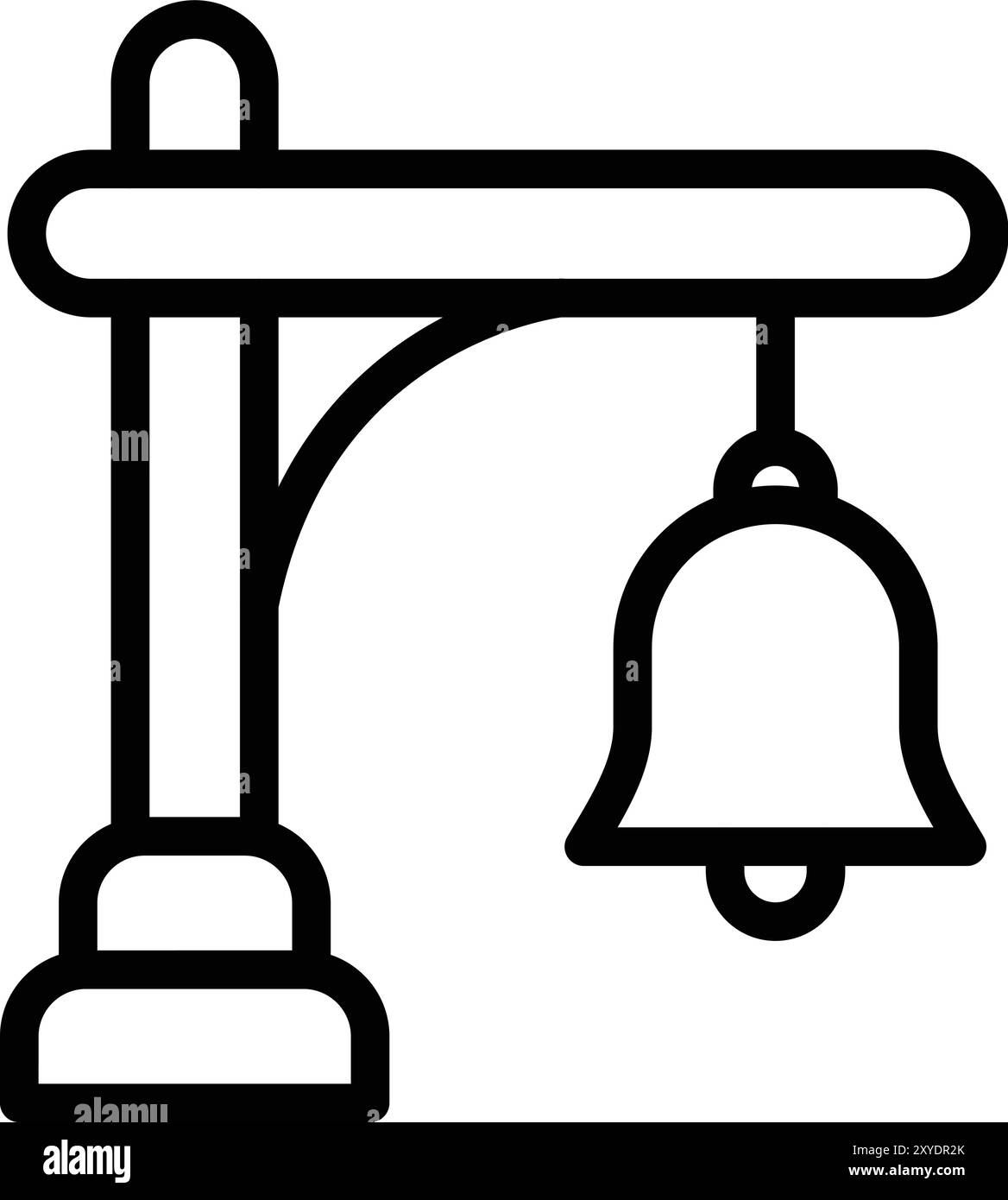 Illustrazione del disegno dell'icona del vettore campana Illustrazione Vettoriale