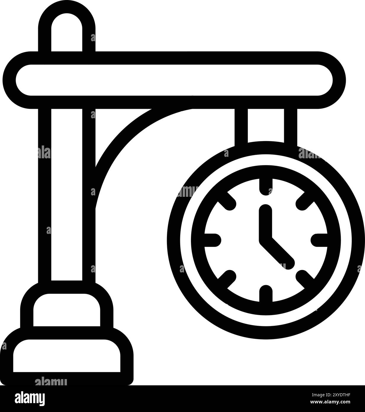 Illustrazione del disegno dell'icona del vettore orologio Illustrazione Vettoriale