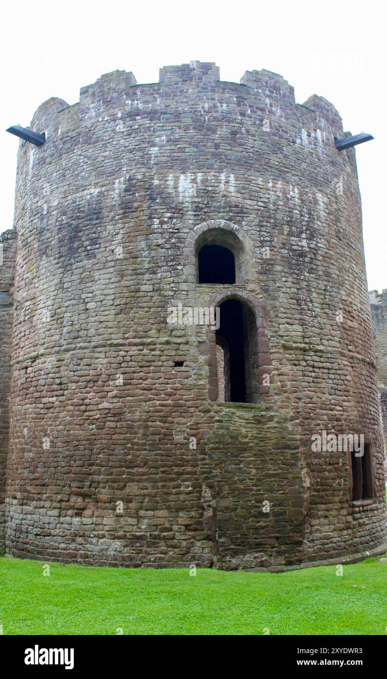 Ludlow Castle, Ludlow, Shropshire, Inghilterra, Regno Unito - St Mary Magdalen Chapel - The Round Tower Foto Stock