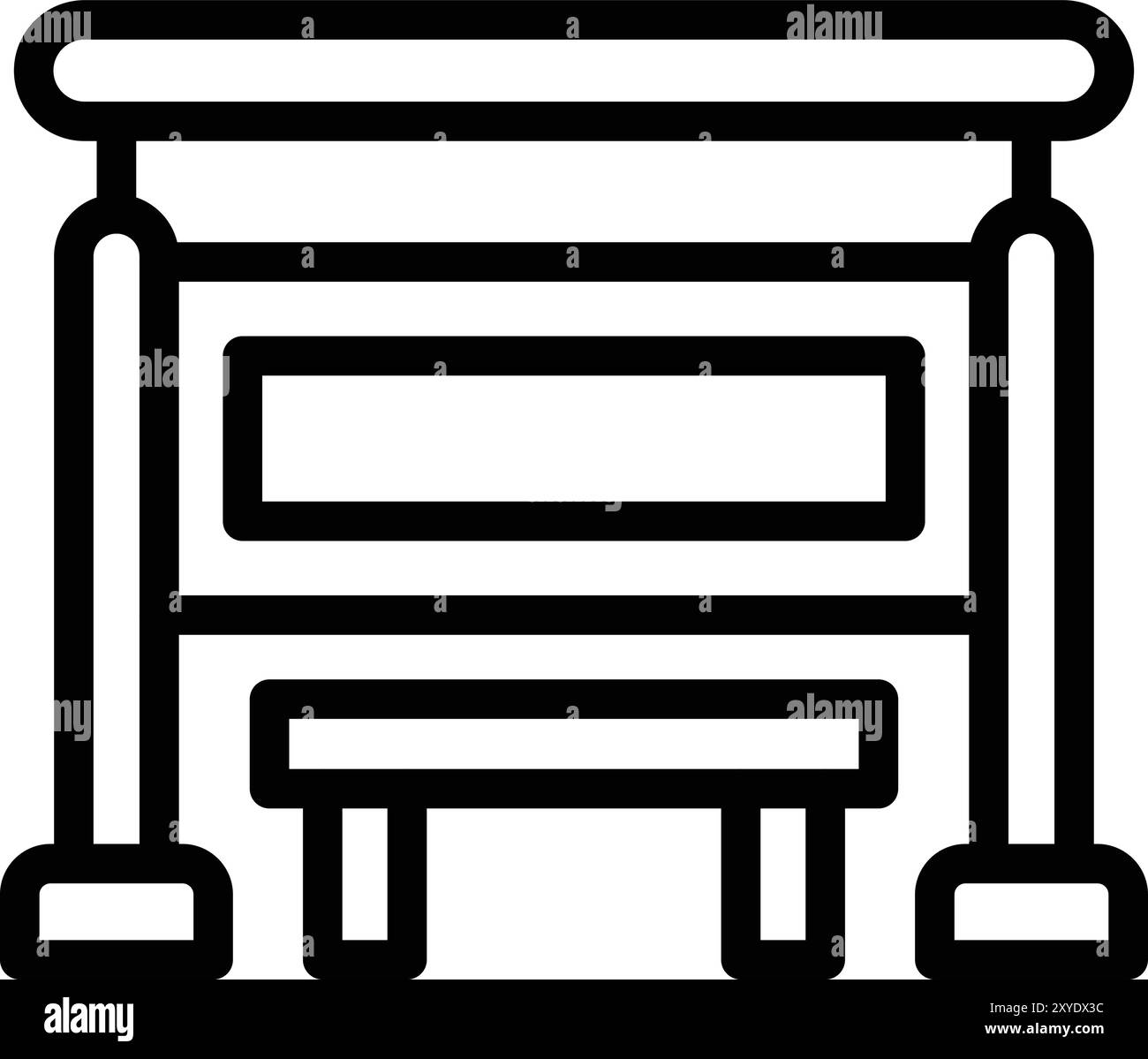 Illustrazione disegno icona Vector della fermata dell'autobus Illustrazione Vettoriale