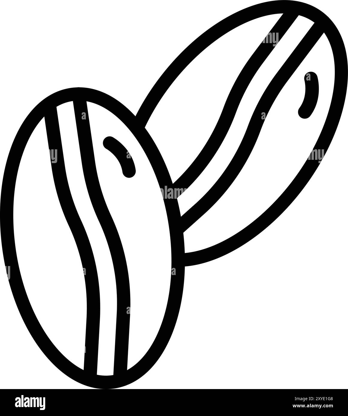 Illustrazione del design dell'icona vettoriale dei chicchi di caffè Illustrazione Vettoriale