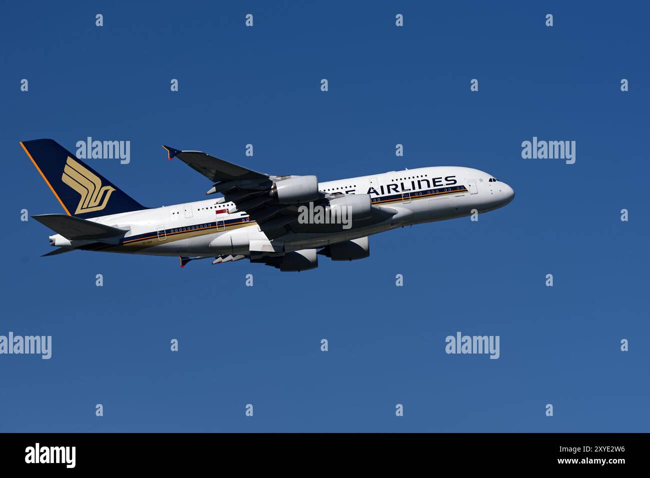 Una 380 Singapore Airlines Foto Stock