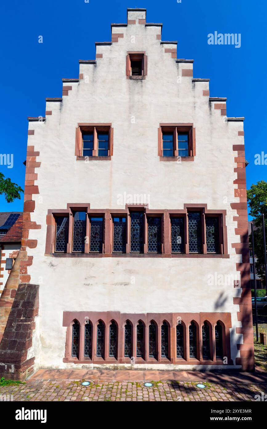 Il vecchio tribunale (Gerichtslaube) costruì il 1303 e ricostruì il 1551/52, Friburgo in Breisgau, Baden-Württemberg, Germania. Foto Stock