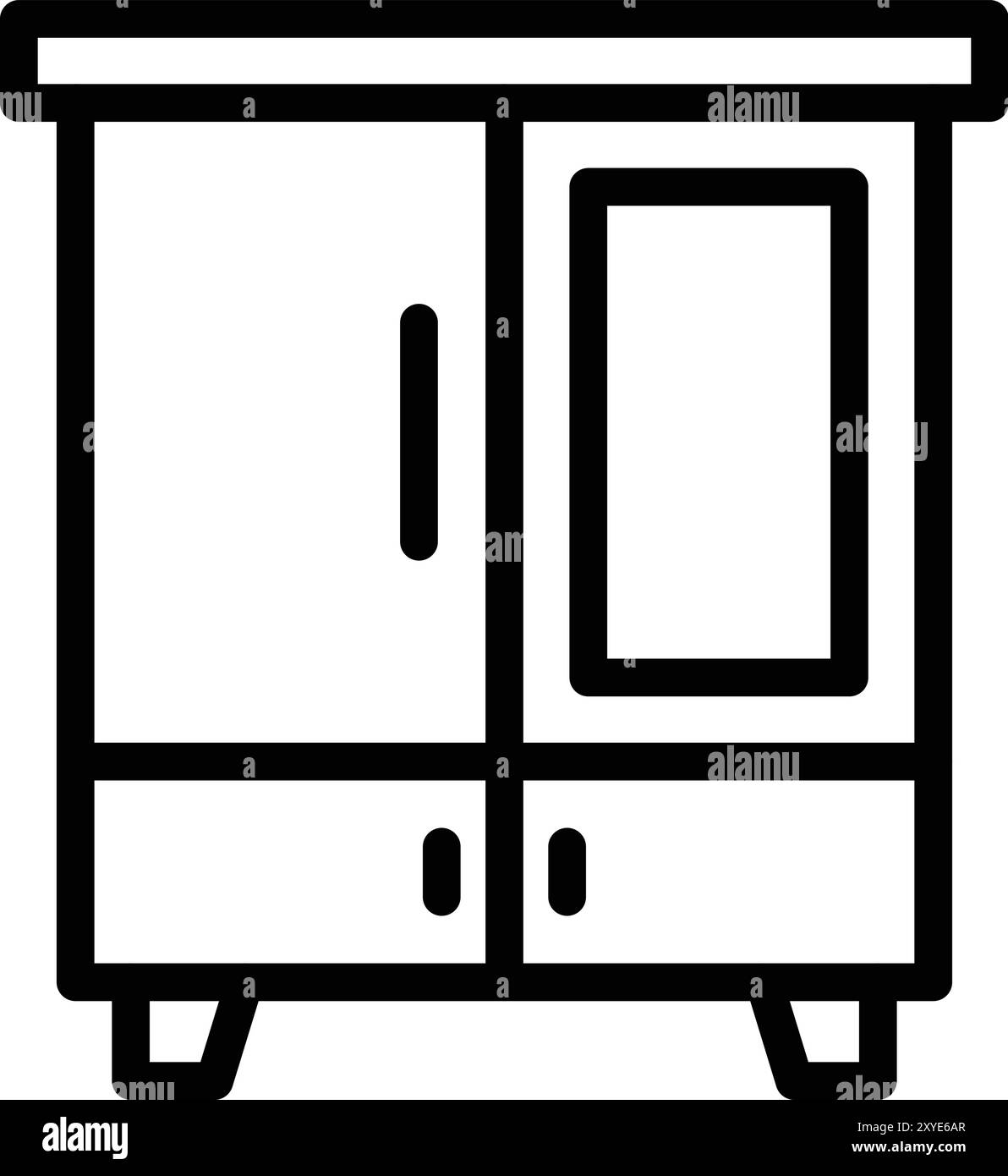 Illustrazione di progettazione dell'icona del vettore del guardaroba Illustrazione Vettoriale