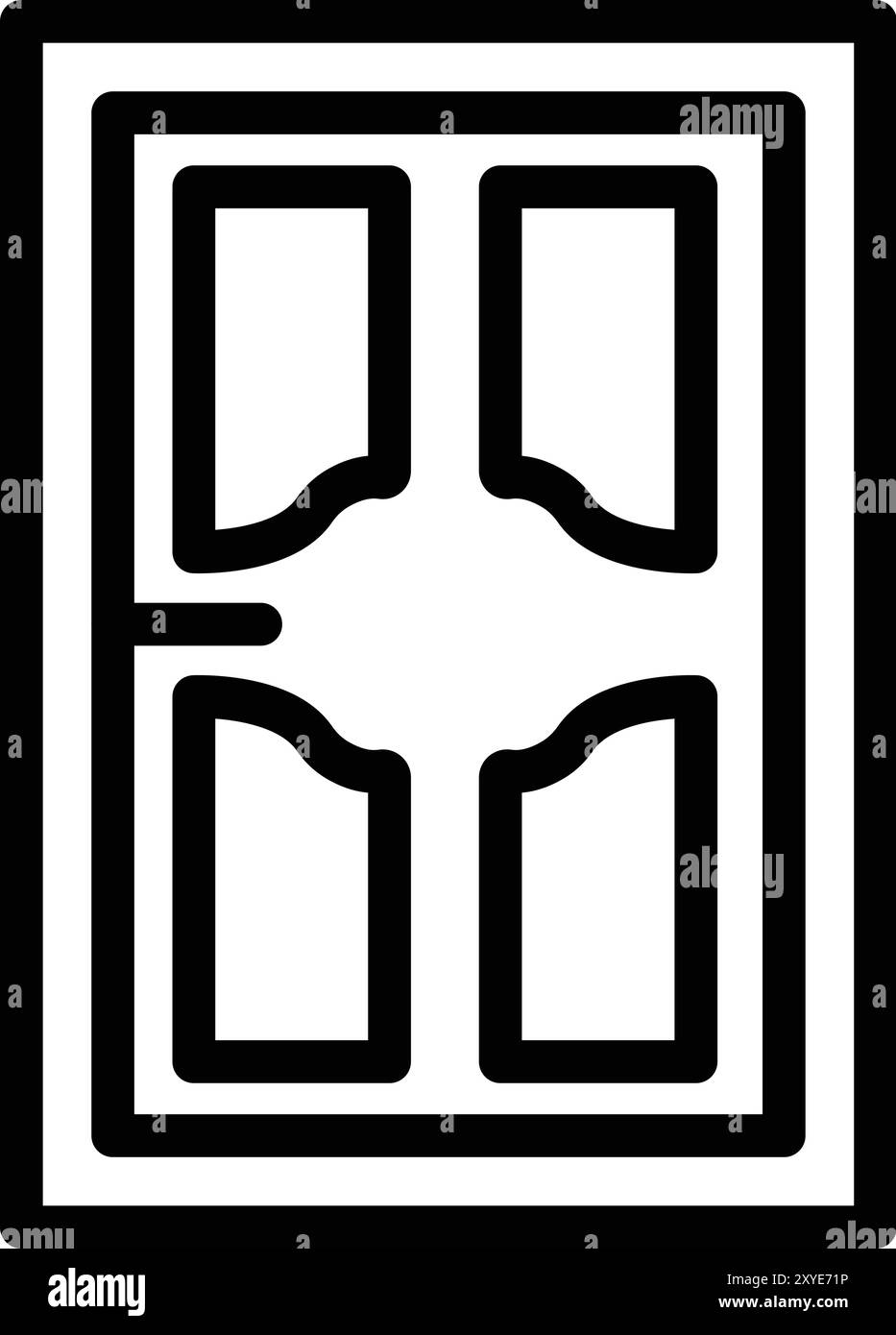 Illustrazione del design dell'icona del vettore della porta Illustrazione Vettoriale