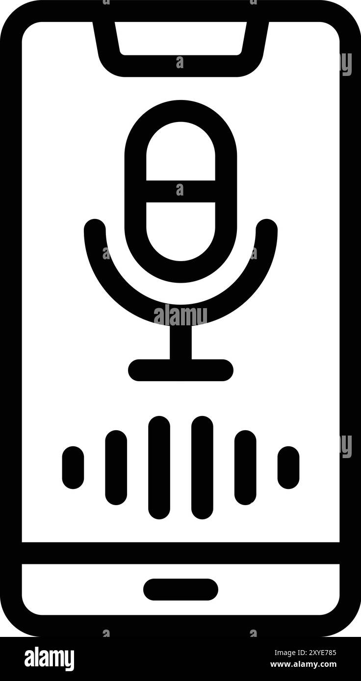 Illustrazione di progettazione dell'icona Vector di Voice Assistant Illustrazione Vettoriale