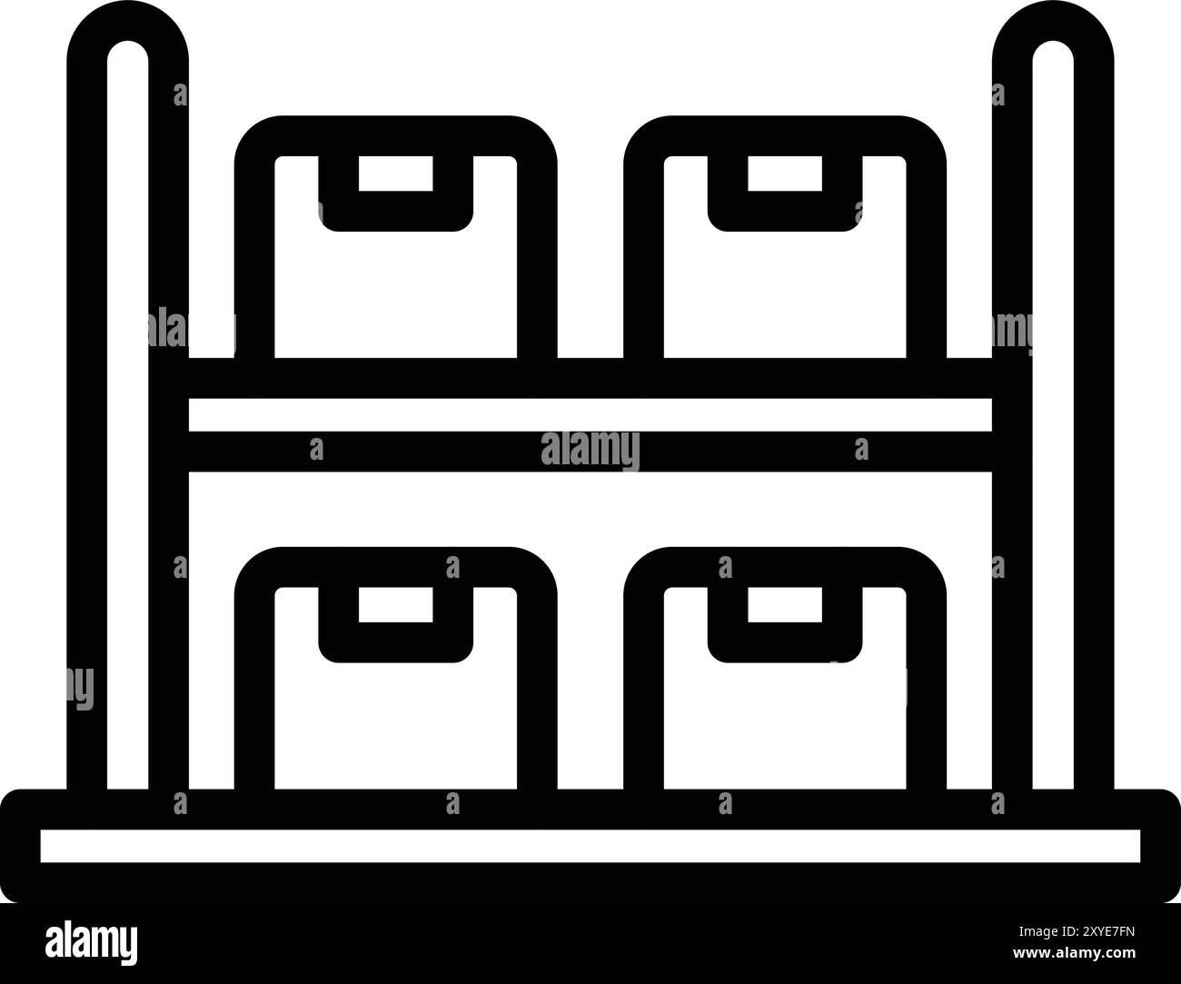 Illustrazione della progettazione dell'icona vettore rack Illustrazione Vettoriale