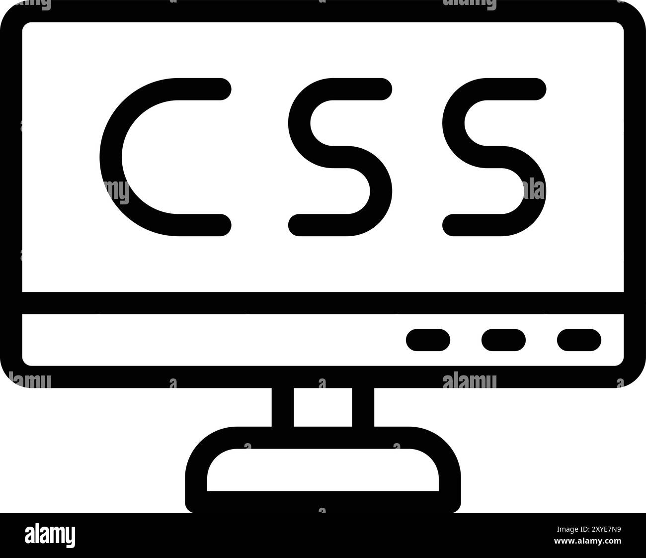 Illustrazione di progettazione dell'icona del vettore CSS Illustrazione Vettoriale
