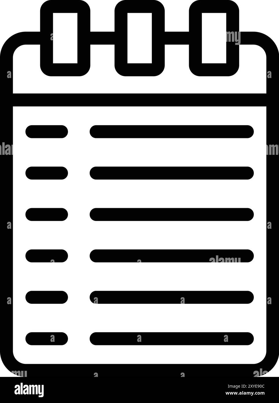 Illustrazione del design dell'icona del vettore del notebook Illustrazione Vettoriale