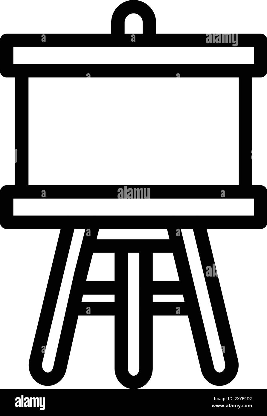 Illustrazione di progettazione dell'icona del vettore easel Illustrazione Vettoriale