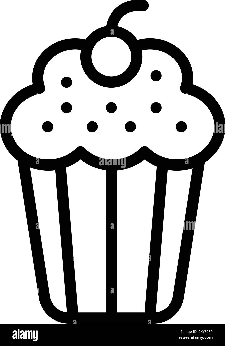 Illustrazione del design dell'icona vettoriale della torta a tazza Illustrazione Vettoriale