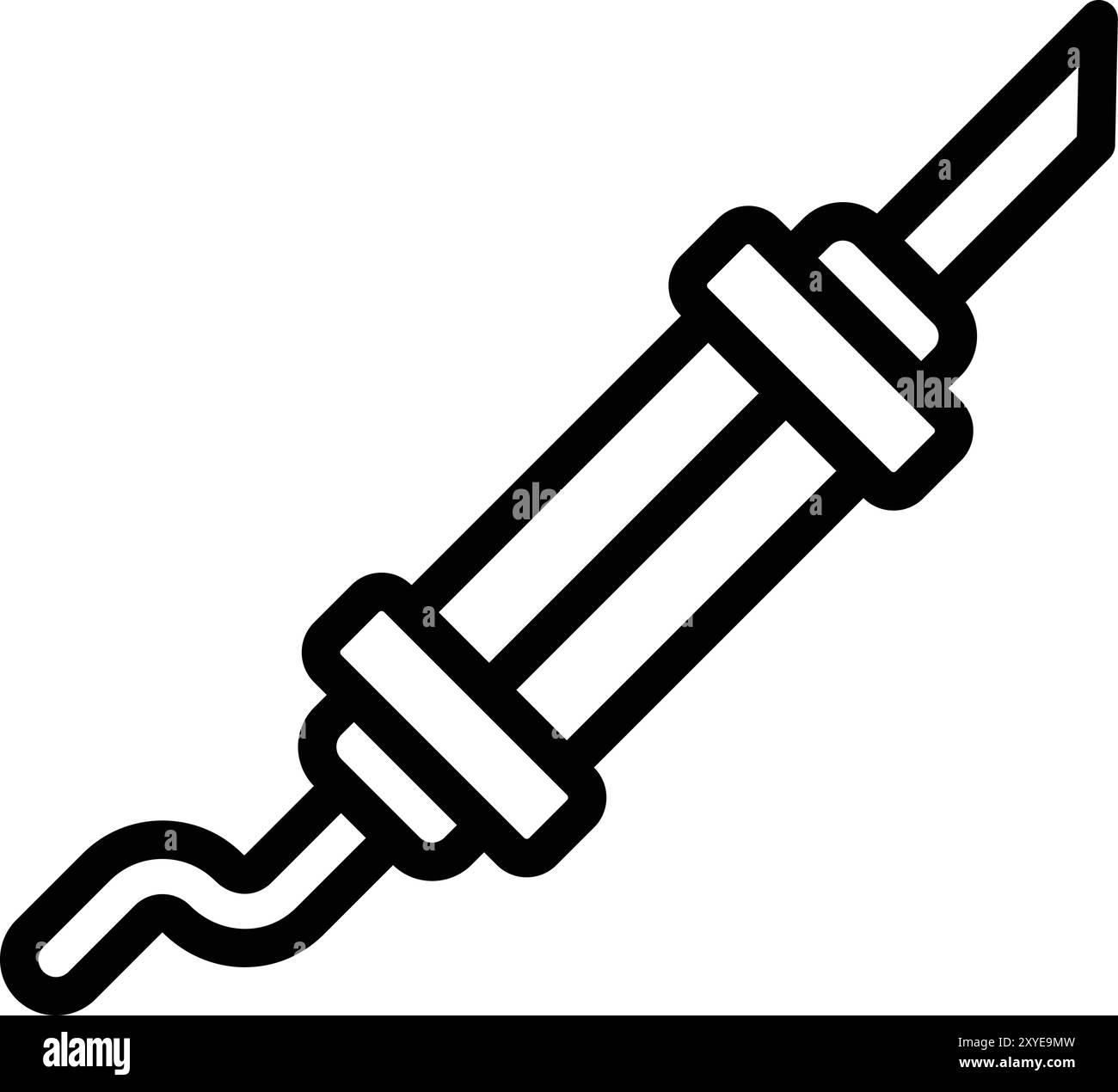 Illustrazione del design dell'icona del vettore del tubo di scarico Illustrazione Vettoriale