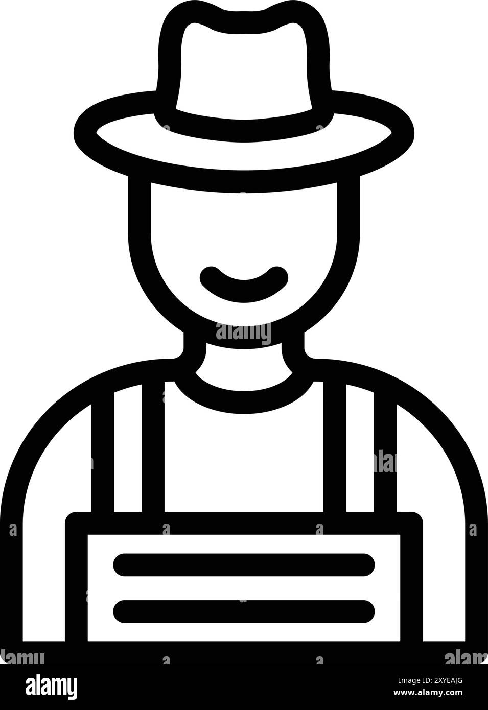 Illustrazione della progettazione dell'icona del vettore contadino Illustrazione Vettoriale