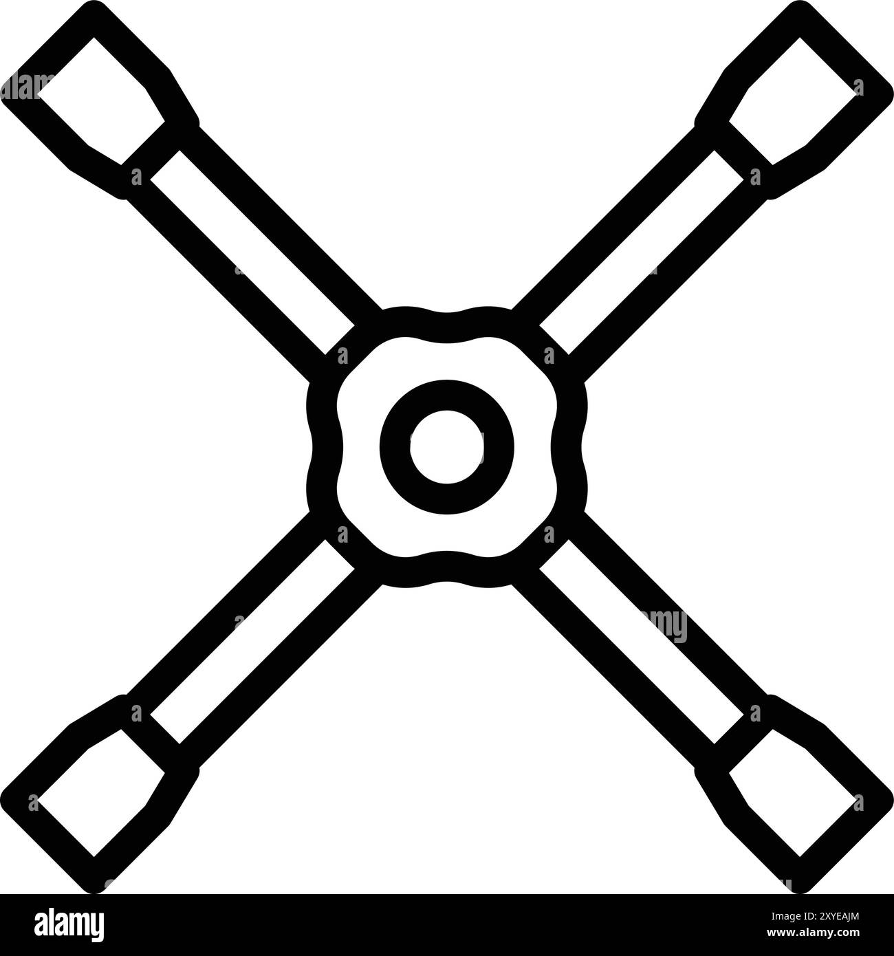 Illustrazione del design dell'icona Vector della chiave a bussola Illustrazione Vettoriale