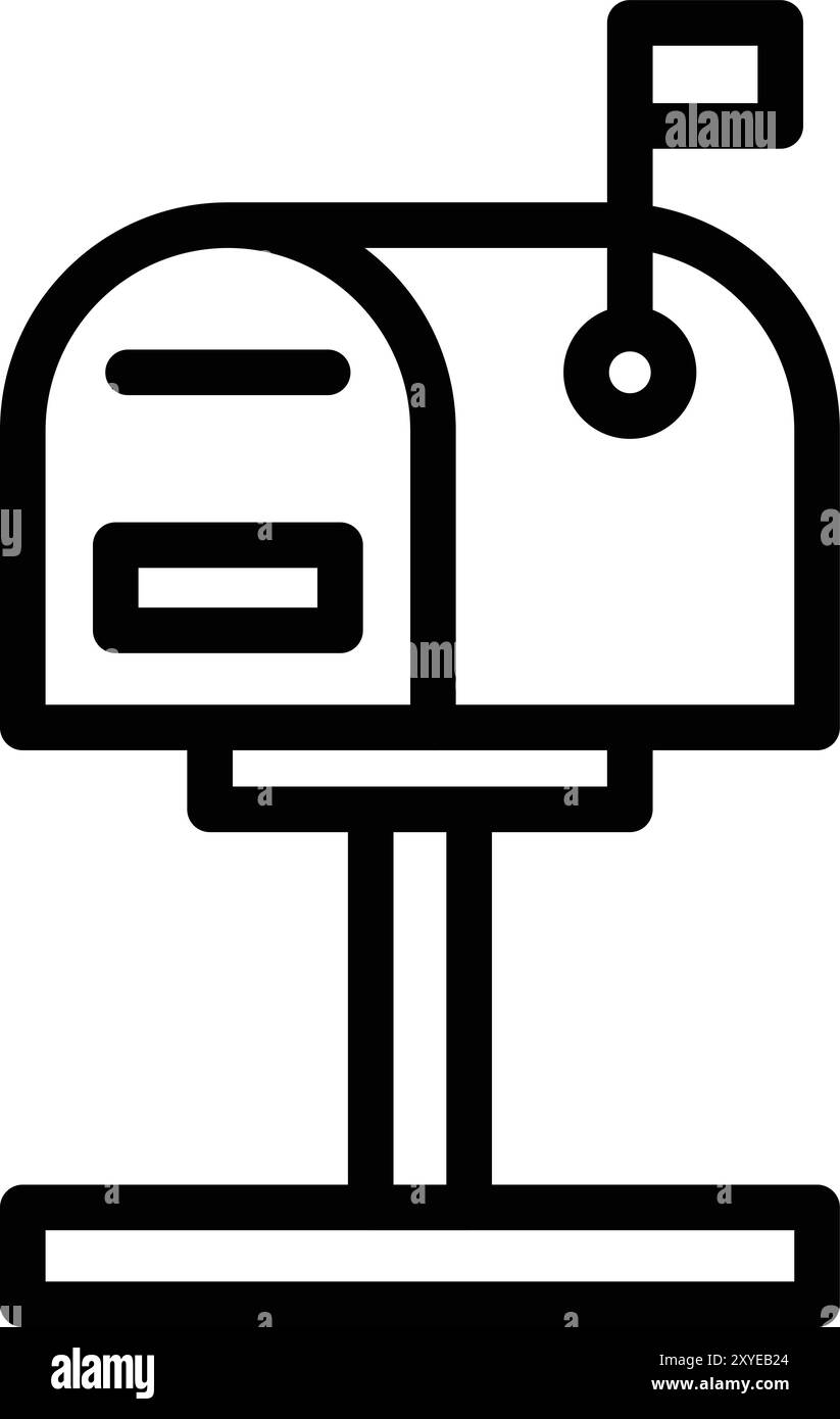 Illustrazione di progetto dell'icona del vettore Letterbox Illustrazione Vettoriale
