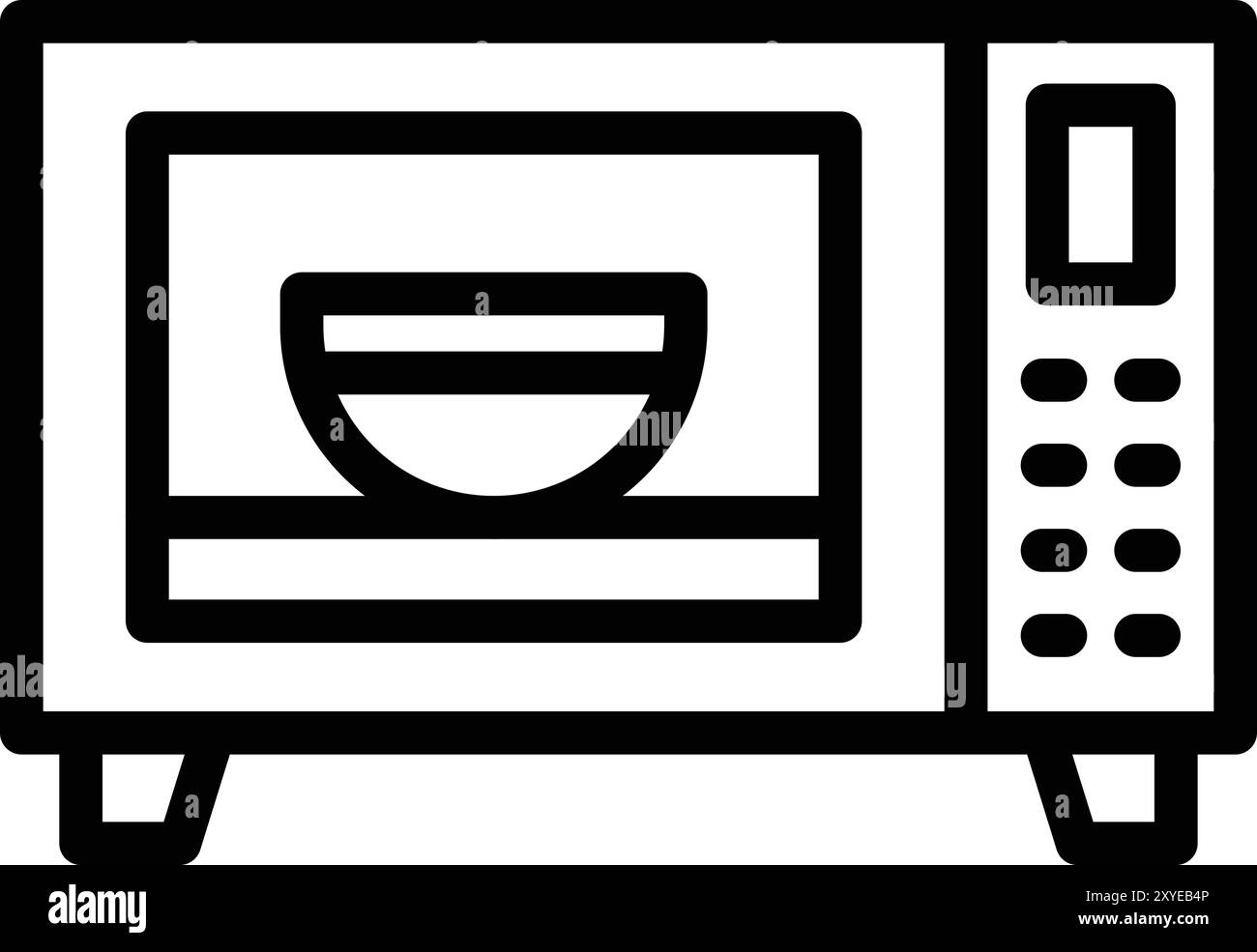 Illustrazione del design dell'icona del vettore del forno a microonde Illustrazione Vettoriale