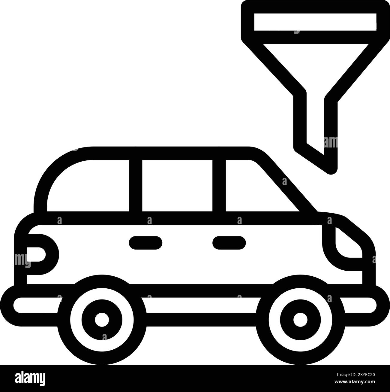 Illustrazione di progettazione dell'icona del vettore dell'imbuto Illustrazione Vettoriale