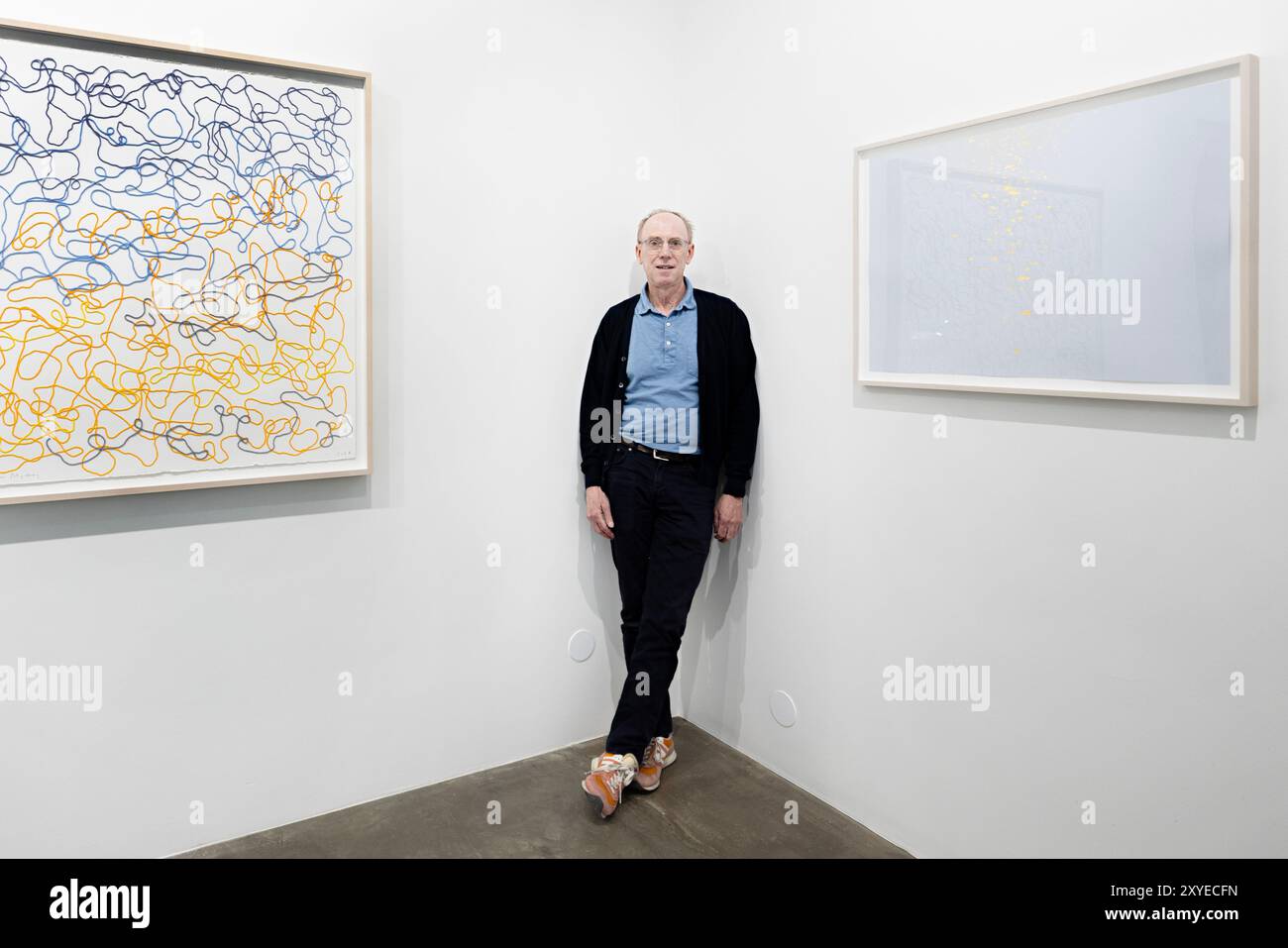 L'artista americano Spencer Finch fotografò a Stoccolma, in Svezia, il 19 agosto 2024, in occasione di una mostra alla Galleri Nordenhake. Foto: Ali Lorestani / DN / TT / codice: 3536 Foto Stock