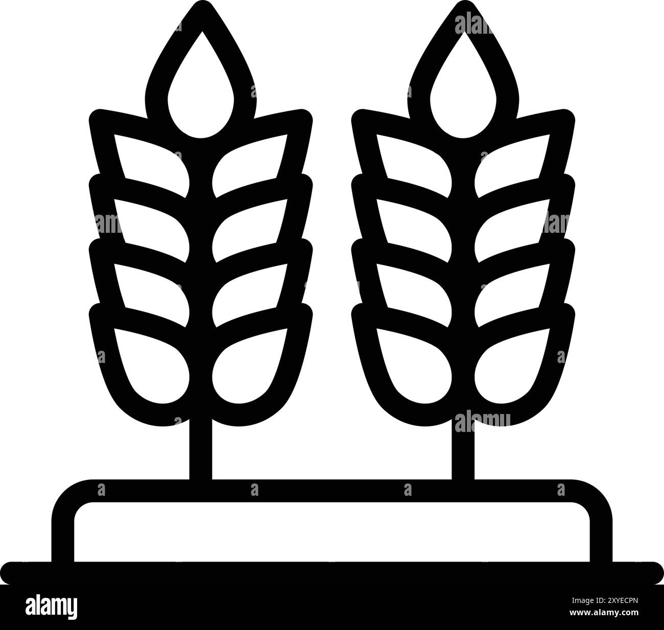 Illustrazione del design dell'icona del vettore di grano Illustrazione Vettoriale