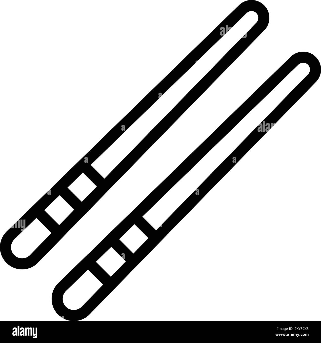 Illustrazione del design dell'icona vettoriale delle bacchette Illustrazione Vettoriale