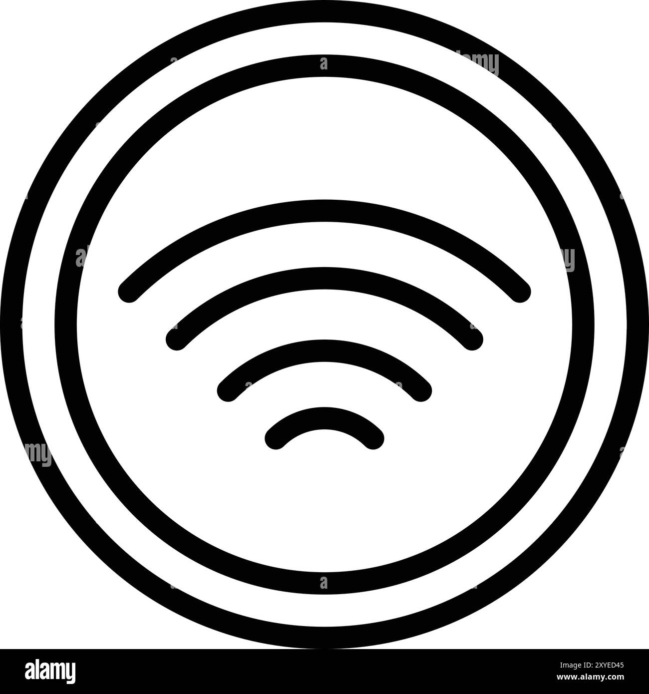 Illustrazione della progettazione dell'icona del vettore WiFi Illustrazione Vettoriale