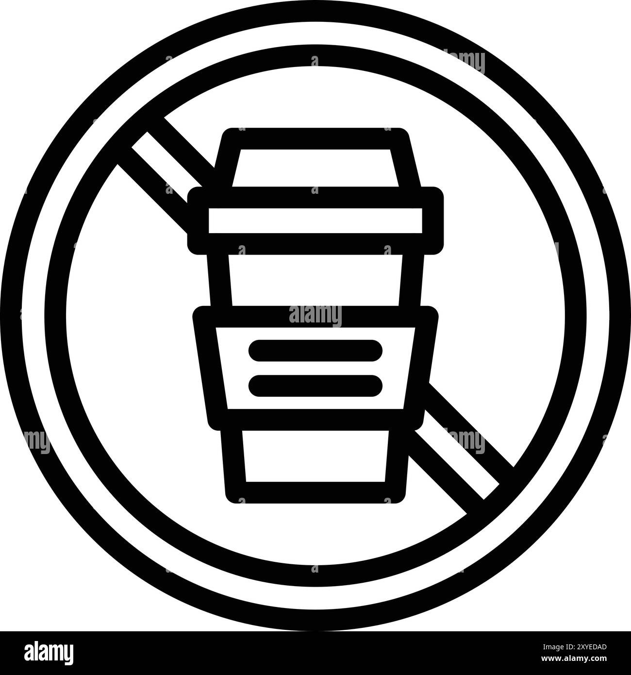 Illustrazione di progettazione dell'icona del vettore caffè assente Illustrazione Vettoriale