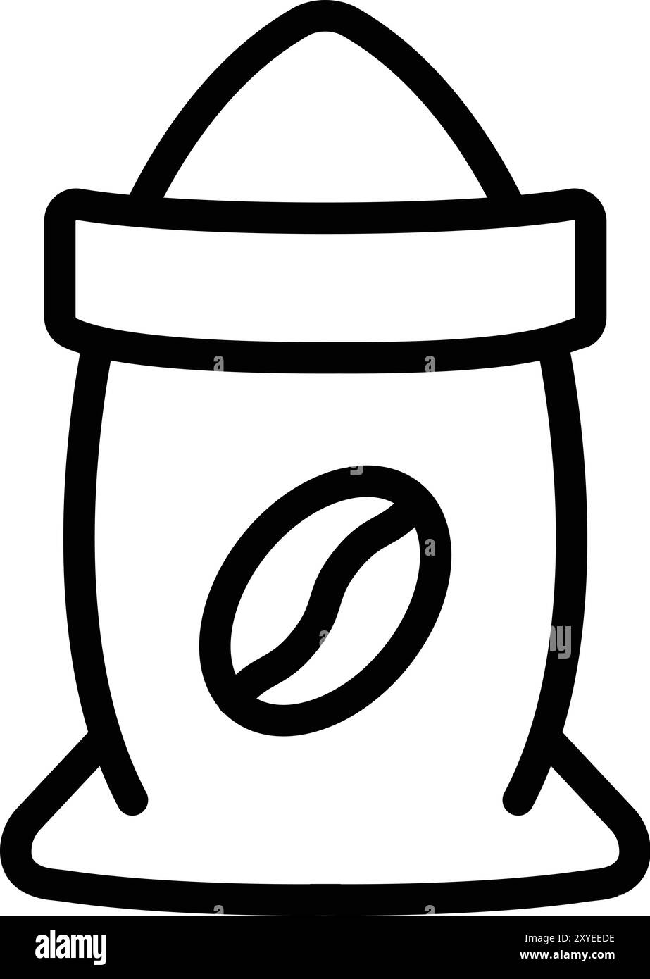 Illustrazione del design dell'icona del vettore della sacca di caffè Illustrazione Vettoriale