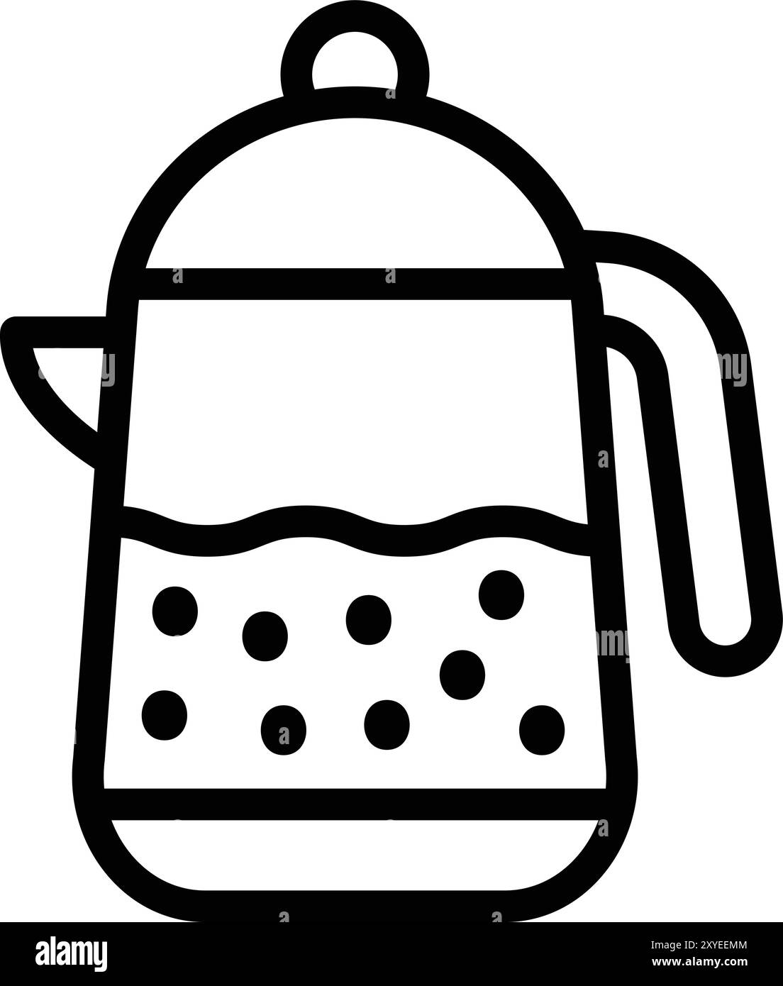 Illustrazione di progettazione dell'icona del vettore Percolator Illustrazione Vettoriale