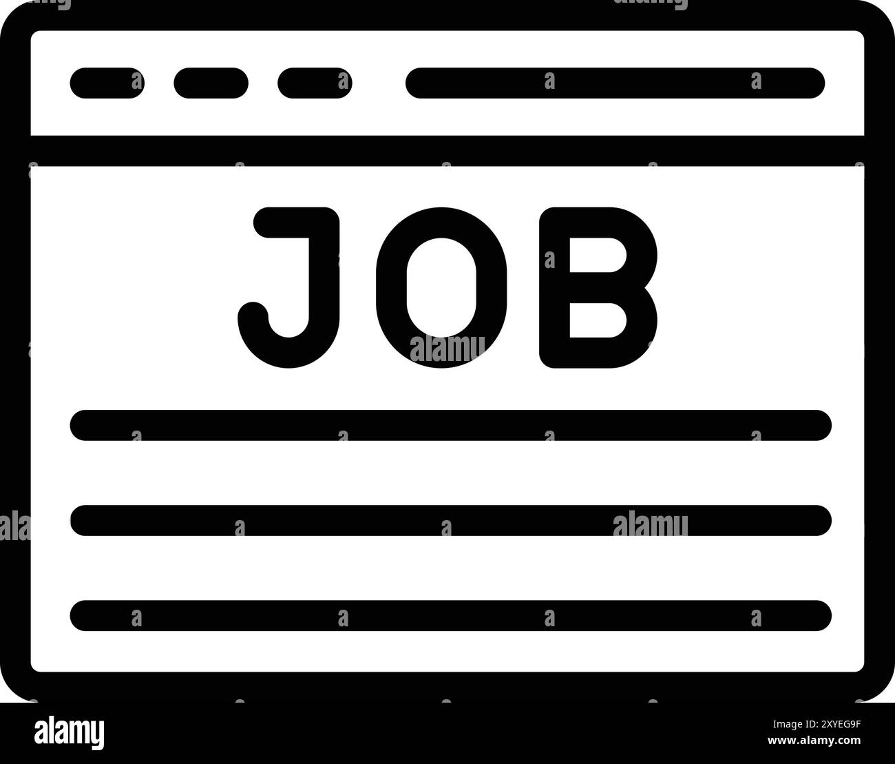 Illustrazione di progettazione dell'icona del vettore di job Illustrazione Vettoriale