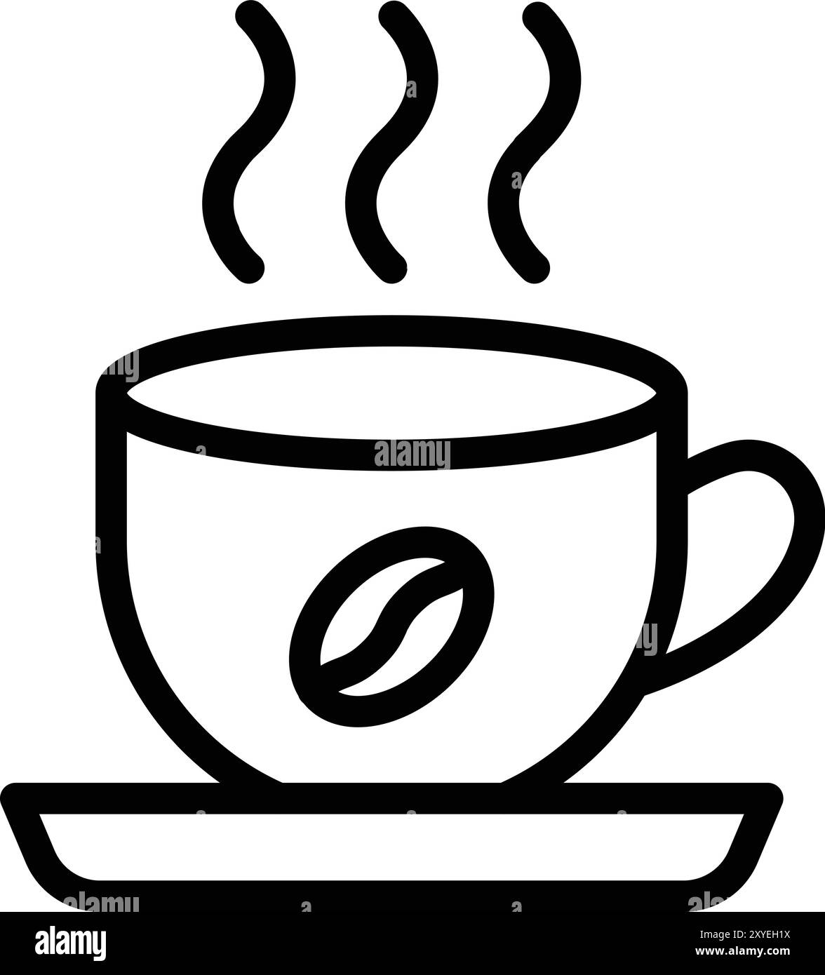 Illustrazione del design dell'icona del vettore del caffè caldo Illustrazione Vettoriale
